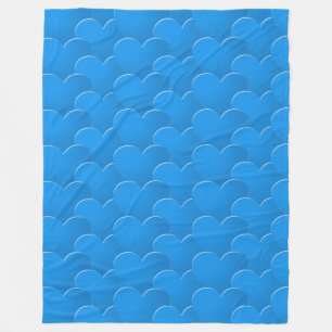 Big Blue Hearts-patroon Love-Valentijnsdag Fleece Deken