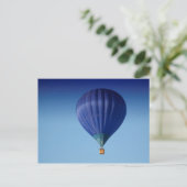 Big Blue Hot Air-ballon Briefkaart (Staand voorkant)