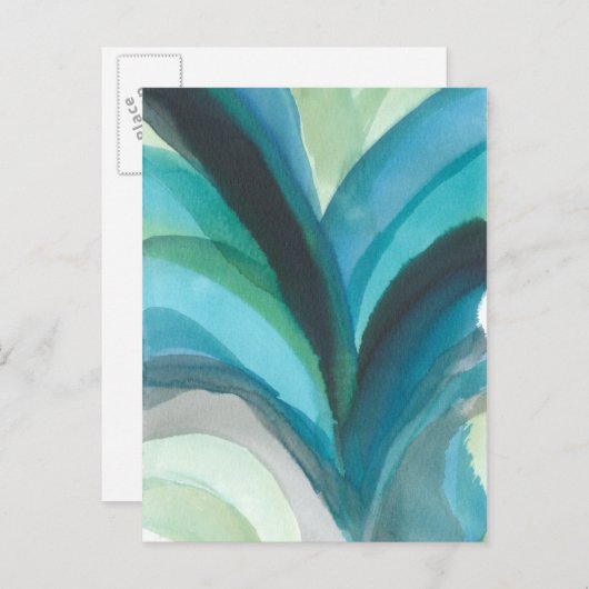 Big Blue Leaf I Briefkaart (Voorkant / Achterkant)