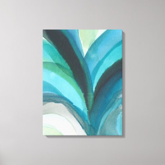 Big Blue Leaf I Canvas Afdruk (Voorkant)