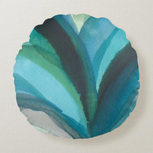 Big Blue Leaf I Rond Kussen