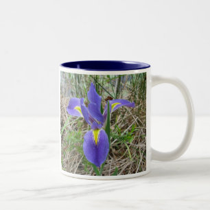Big Blue Louisiana Iris Tweekleurige Koffiemok