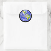 Big Blue Planet Earth Ronde Sticker (Tas)