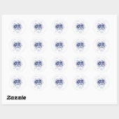 Big Blue Sasquatch Ronde Sticker (Vel)
