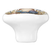 Big Blue Toadstool Keramische Knop (Zijkant)