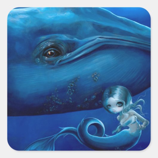 "Big Blue Whale" Sticker (Voorkant)