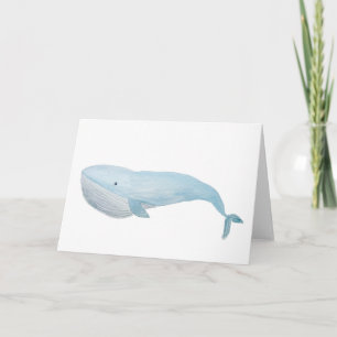 Big Blue Whale Wenskaart Kaart