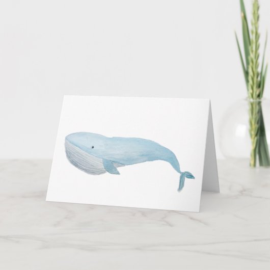 Big Blue Whale Wenskaart Kaart (Voorkant)