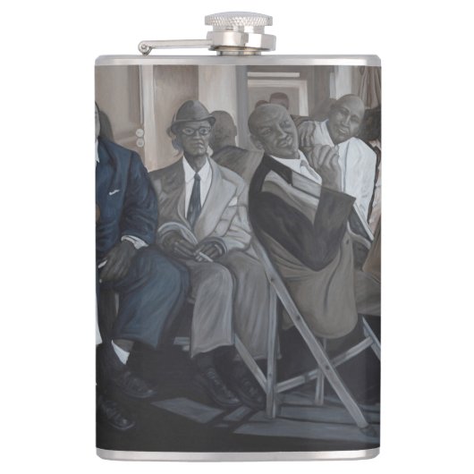 "Big Blues Roadshow" Vinyl Wrapped Flask Heupfles (Voorkant)