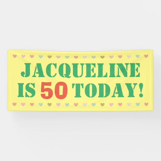 Big Bold Birthday Spandoek (Horizontaal)