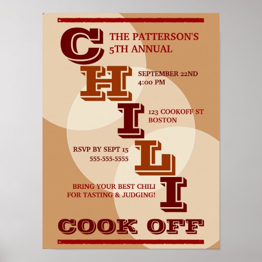 Big Bold Chili zet Poster uit voor concurrentie (Voorkant)