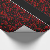 Big Bold Damask (rood) Cadeaupapier (Hoek)