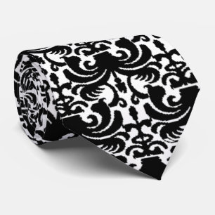 Big Bold Damask (zwart) Stropdas