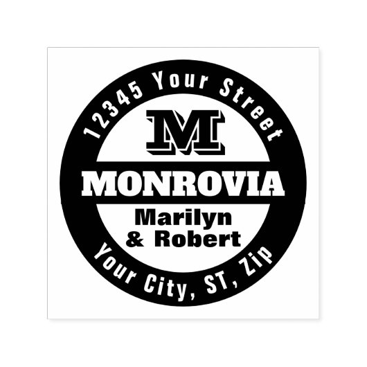 Big Bold Large Print Zelfinktende Stempel (Design)