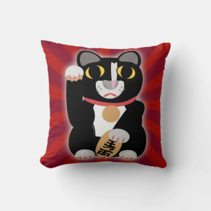 Big Bold Lucky Tuxedo Cat Kussen