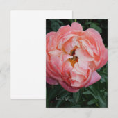 Big Bold Pink Peony Notitiekaartje (Voorkant / Achterkant)