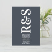 Big Bold Simple Wedding Kaart (Staand voorkant)
