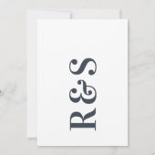 Big Bold Simple Wedding Kaart (Achterkant)