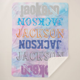 Big Bold Specified Name Waterverf Achtergrond Sherpa Deken