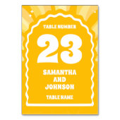 BIG Bold Sunshine Gele Wavy Arch Bruiloft Kaart (Achterkant)