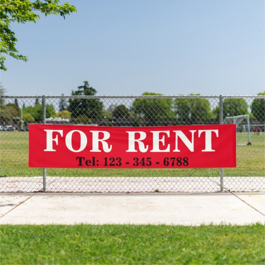 BIG BOLD TE HUUR SIGNAGE BANNER Onroerend goed tek (Insitu)