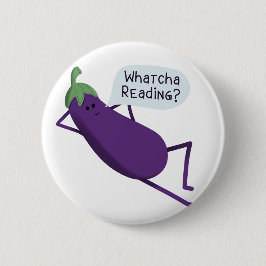 Big Book Energie, nieuwsgierige aubergine Ronde Button 5,7 Cm