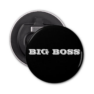 Big Boss bumpersticker Button Flesopener