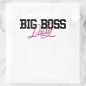Big Boss Lady Ovale Sticker (Tas)