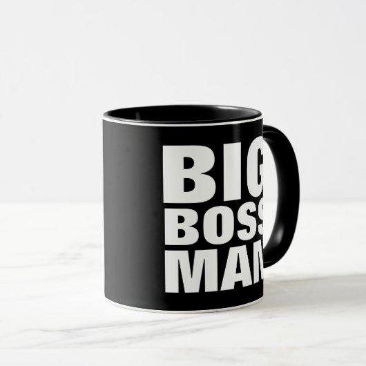 BIG BOSS MAN, Funny coffee mug (Devant droit)
