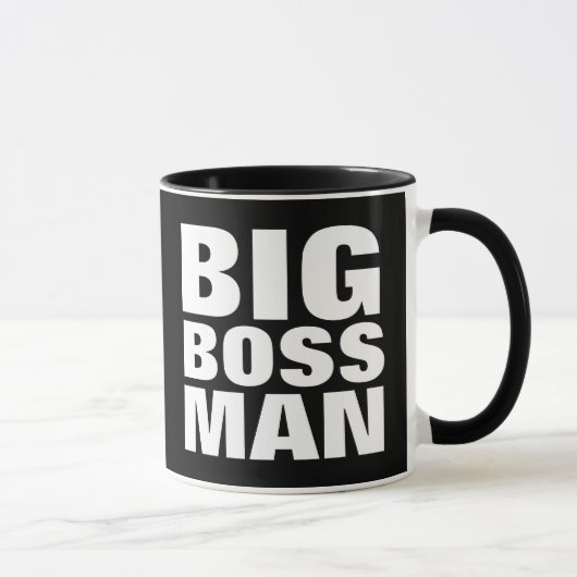 BIG BOSS-MAN, Funny koffiemompjes Mok (Rechts)
