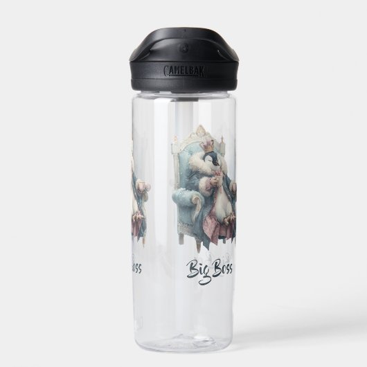 Big Boss Winter Penguin Design Waterfles (Achterkant)