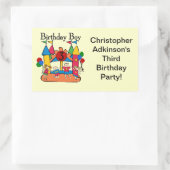 Big Bounce Boy 3e Verjaardag T shirten en geschenk Rechthoekige Sticker (Tas)