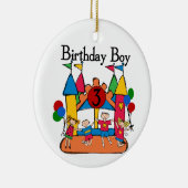 Big Bounce Boy 3rd Birthday T shirten en cadeaus Keramisch Ornament (Rechts)