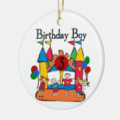 Big Bounce Boy 3rd Birthday T shirten en cadeaus Keramisch Ornament (Links)