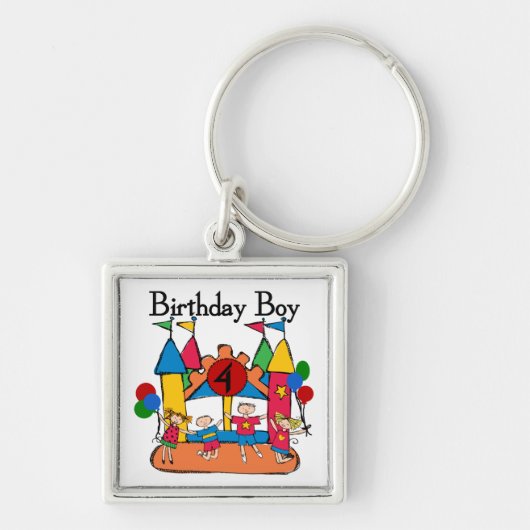 Big Bounce Boy 4th Verjaardag Tshirts en geschenke Sleutelhanger (Voorkant)
