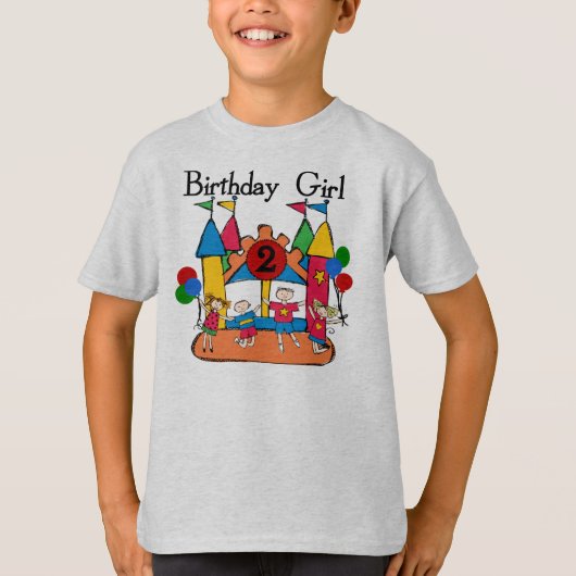 Big Bounce Girl 2nd Birthday Tshirts et cadeaux (Devant)