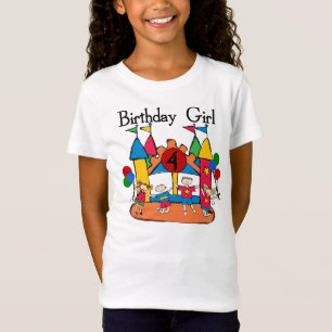 Big Bounce Girl 4th Verjaardag T-shirts en geschen
