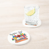 Big Bounce Meisje 2e Verjaardag Tshirts en geschen Zandsteen Onderzetter (Zijkant)