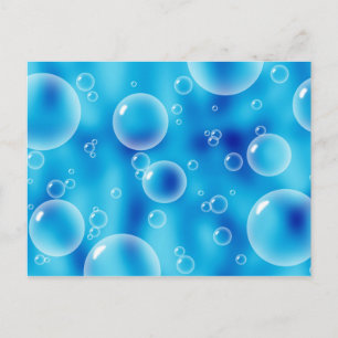 Big Bouncing Blue Bubbles Briefkaart