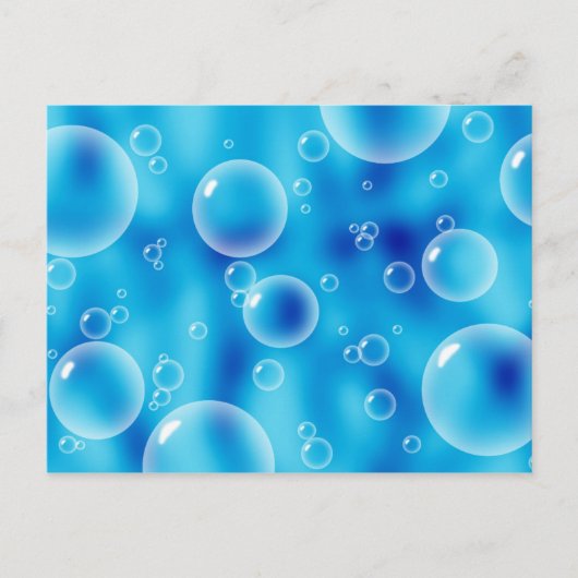 Big Bouncing Blue Bubbles Briefkaart (Voorkant)