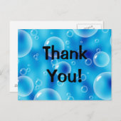 Big Bouncing Blue Bubbles Briefkaart (Voorkant / Achterkant)