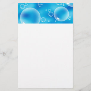 Big Bouncing Blue Bubbles Briefpapier