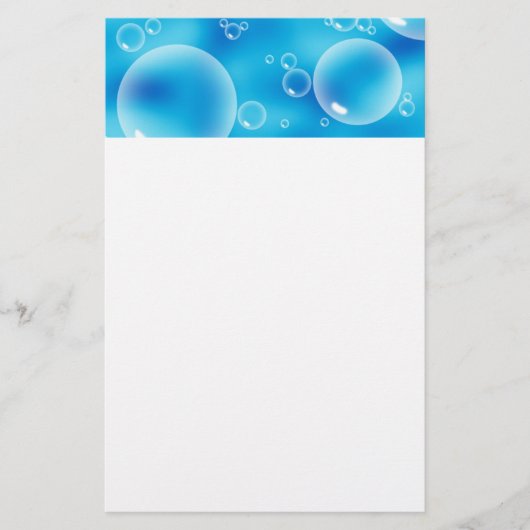 Big Bouncing Blue Bubbles Briefpapier (Voorkant)