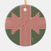 Big Bow of Striped Ribbon Keramisch Ornament (Voorkant)