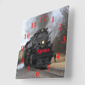 Big Boy 4014 Black Wolf Kansas Vierkante Klok (Hoek)