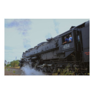Big Boy 4014 Roke en Steam in Kansas Foto Afdruk