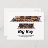 Big Boy Stoomtrein Amerikaanse Locomotief Briefkaart (Voorkant / Achterkant)