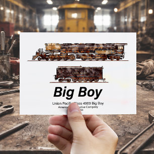 Big Boy Stoomtrein Amerikaanse Locomotief Briefkaart