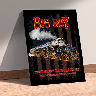 Big Boy Stoomtrein Amerikaanse Locomotief Foto Afdruk
