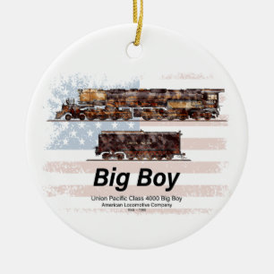 Big Boy  Stoomtrein Amerikaanse Locomotief Keramisch Ornament